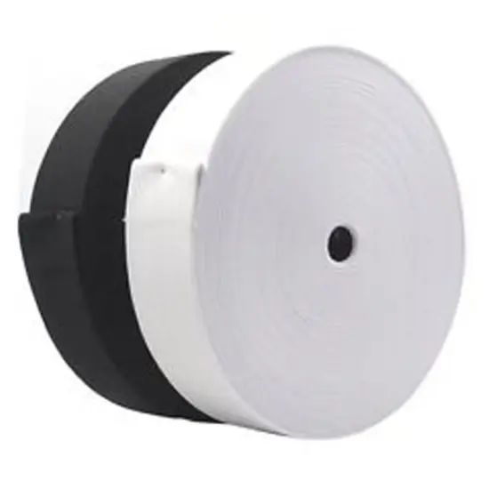 Flat Knit Stretch Elastic 1/4" to 2" Black or White Full Roll {3}