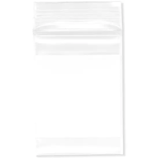 Plymor 1.5" x 2", 2 Mil with White-Block Zipper Reclosable Plastic Bags {1}