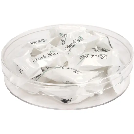 Pioneer Plastics 055C Clear Round Petri Dish Plastic Container, 5.5625" W x 1" H {3}