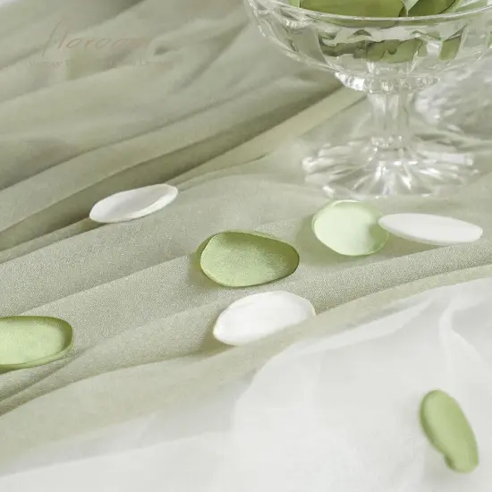300pcs Rose Petals Sage Green Elf Green Faux Silk Flower Petals for Wedding Flower Girl Basket Aisle Scatter Dinner Table Centerpieces Party Confetti Bridal Shower Romantic Night Decoration {3}