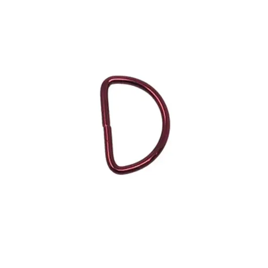 Metal D Ring 1 Inch Red Plated Loop Ring {4}