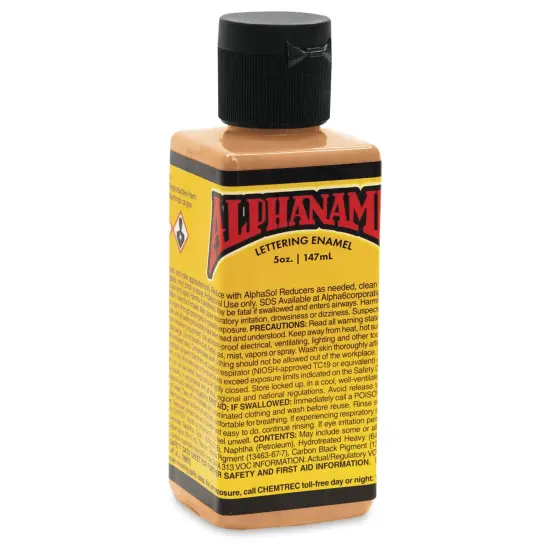 Alpha6 Alphanamel Lettering Enamel - Orange Sherbert, 147 ml, Bottle {1}