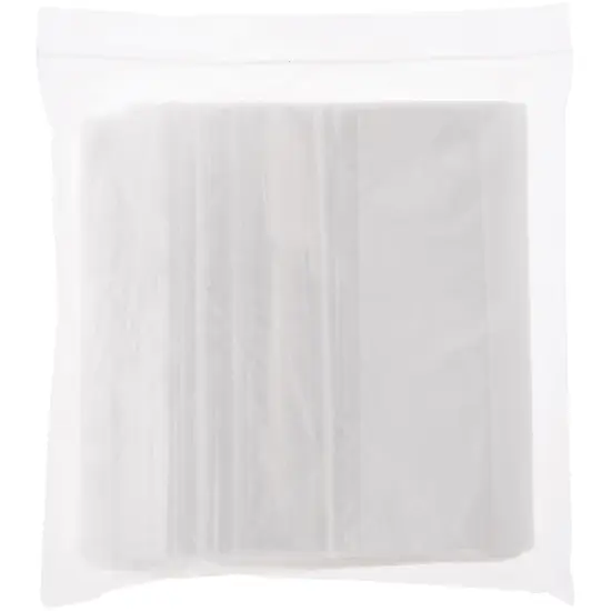 Plymor 8" x 12" (Pack of 100), 2 Mil White-Block Zipper Reclosable Plastic Bags {4}