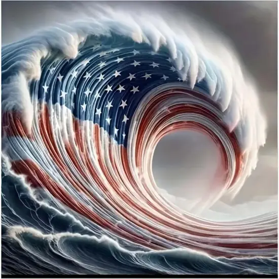 DIY 5D Diamond Painting Kits for Adults,Diamond Painting Full Drill Crystal Rhinestone Embroidery Craft Kits for Home Wall Decor Gifts 11.8x11.8inch(American Flag Waves) {1}