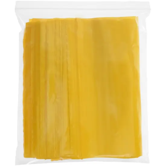 Plymor 8" x 10", Yellow 2 Mil Zipper Reclosable Plastic Bags {5}
