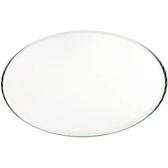 Plymor 5" Round, 3mm Thick Beveled Glass Mirror Circle {1}