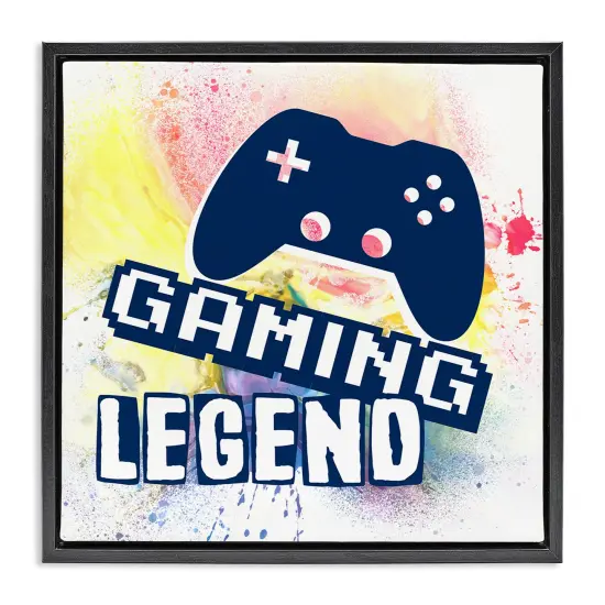 Stupell Industries Gaming Legend Modern Splatter Floating Frame Design by Marcus Prime {1}