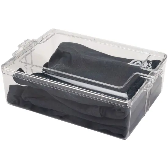 Pioneer Plastics 295C Clear Rectangular Plastic Container, 12.3125" W x 9.0625" D x 4" H {3}
