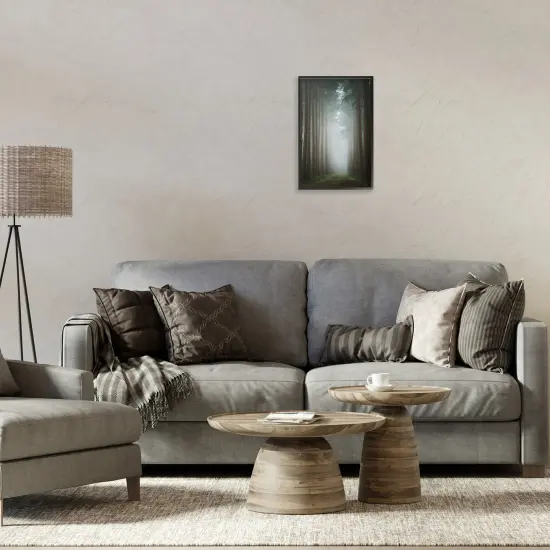 Stupell Industries Moonlight Through Dark Forest Framed Giclee Design by Martin Podt {2}