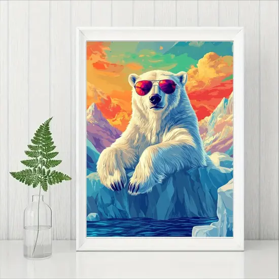 5D Diamond Painting Kits for Adults, Polar Bear Diamond Art Diamond Painting Full Drill Beginners Craft Kits for DIY Home Wall Decor Gifts, 8x12inch {3}