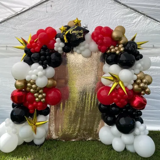 Purple Gold Star Balloons Foil 12pcs(Purple Gold) {5}