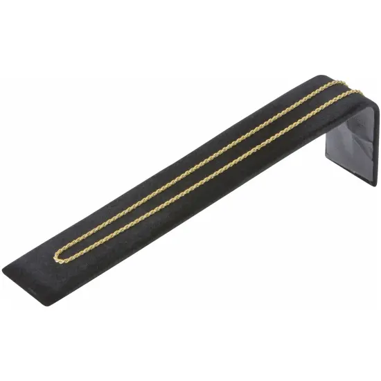 Plymor Black Velvet Bracelet Ramp Display Stand, 1.5" W x 8" D x 2.125" H {3}