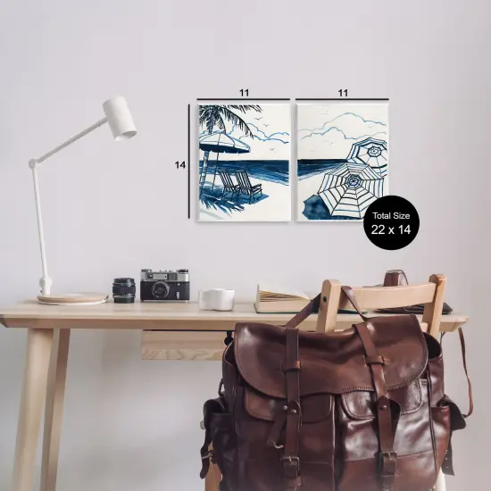 Stupell Industries Tropical Ocean Views Wall Plaque Design by Carol Robinson {3}