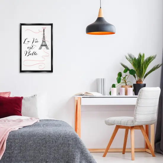 Stupell Industries Life Is Beautiful French Phrase Floating Frame Design by Martina Pavlova {2}