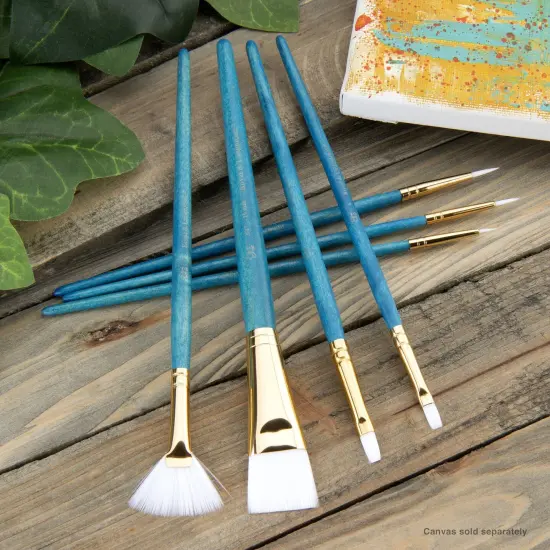 RSET-9181 | 7pc White Taklon Variety Brush Set {4}