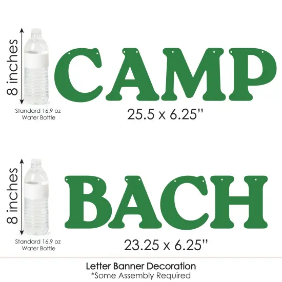 Big Dot of Happiness Camp Bachelorette Banner, Cabin Glamping Bachelorette Garland Banner Decor, 30 Feet Cording, 36 Pennants and Camp Bach Letters {6}