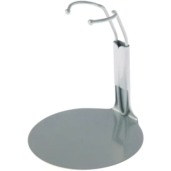 Plymor DSP-25S Silver Adjustable Action Figure Stand, fits 4.5, 5, and 5.5 inch Action Figures, Waist is 1" - 1.5" wide, 3" - 3.5" around {1}