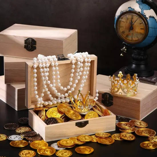 16 Pieces Unfinished Wooden Boxes with Hinged Lid Bulk Wood Box for Crafts Rectangle Keepsake Front Clasp Wooden Storage for Crafts Paint DIY Hobby Jewelry Arts, 6 x 3.7 x 2 Inch {5}