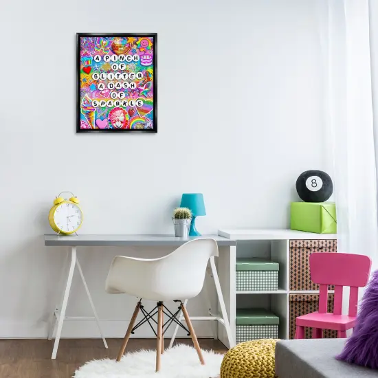 Stupell Industries Pinch Of Glitter & Sparkle Floating Frame Design by Jess Stempel {8}