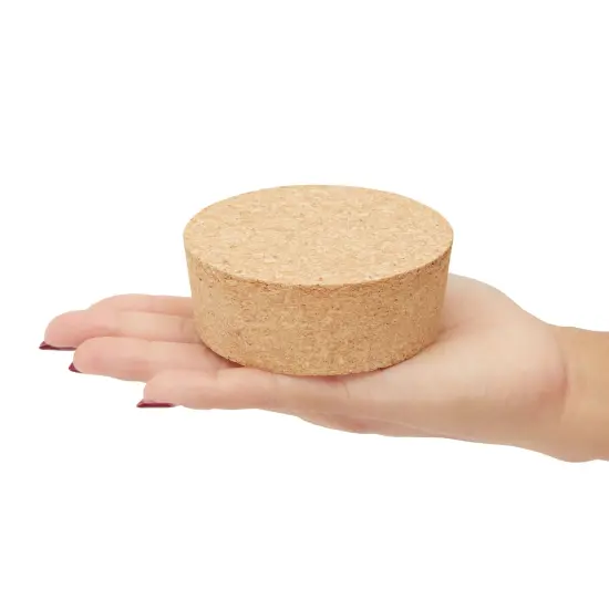 Size #48 Large Tapered Cork Plugs for Jars and Bottles (3.48 x 3.27 x 1.29 In, 3 Pack) Brown {5}