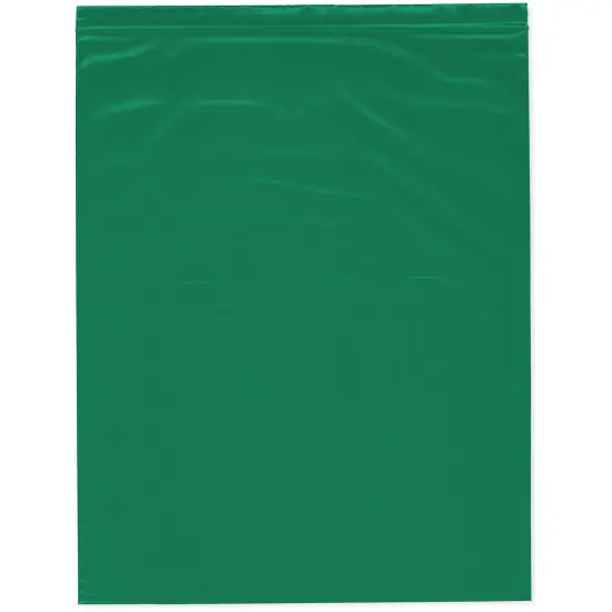 Plymor 12" x 15", Green 2 Mil Zipper Reclosable Plastic Bags {1}