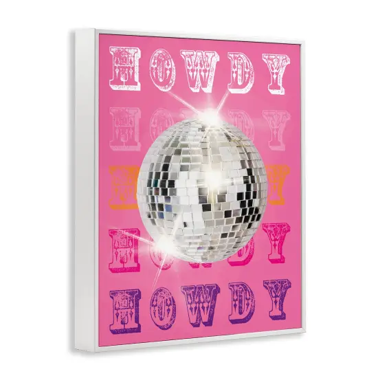 Stupell Industries Howdy Retro Disco Ball Framed Giclee Design by Susan Arnot {3}