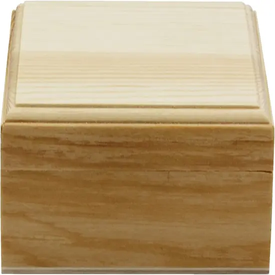 Unfinished Mini Wood Craft Box with Hinged Lid and Magnetic Closure, 3.5 Inch - Perfect for Arts, Crafts, and Personalized Gifts {3}