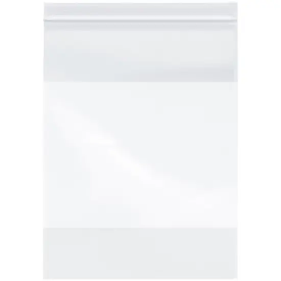 Plymor 9" x 12", 2 Mil with White-Block Zipper Reclosable Plastic Bags {1}