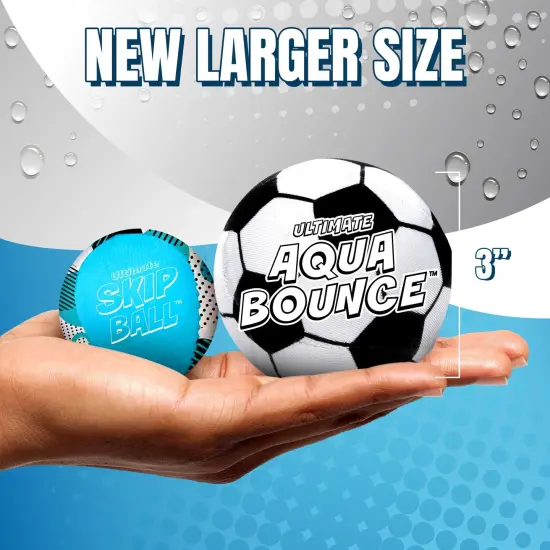 Ultimate Larger 3” Size Skip Balls (Soccer) Beach Pool Toys for Kids Ages 3-14 Years Old Boys Girls Summer Gifts for Teens Family Fun Water Games Adult Men Women Best Birthday Present {4}