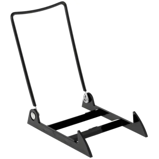 Gibson Holders 4PL Adjustable Black Wire and Black Acrylic Display Easel, 3.875" W x 5.375" D x 6.25" H {1}