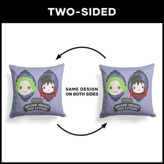 Warner Brothers Beetlejuice 18 Inch Throw Pillow Never Trust Living {3}