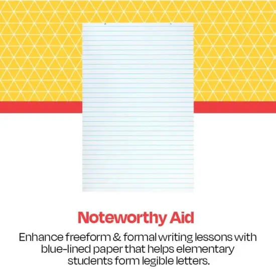 School Smart Primary Chart Paper, 1 Inch Ruled, 24 x 32 Inches, White, 70 Sheets {3}