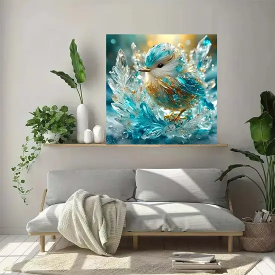 Birds Diamond Art Kits For Adults,5D Diamond Painting Kits For Adults Beginners,DIY Full Drill Blue Flower Diamond Dots With Gem Art Crystal Rhinestone For Birds Home Wall Decor 12 X 12 Inch {2}