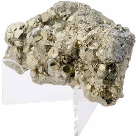 Plymor Clear Acrylic Low-Profile Curved Display Easel for Geode, Mineral or Crystal Cluster, 1.25" H x 2.5" W x 2.375" D {3}