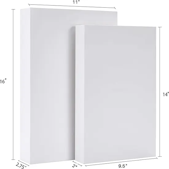 5 Boxes Assorted Sizes(3 Boxes 14", 2 Boxes 16") White Gift Boxes With Lids For Christmas, Birthdays and more {2}