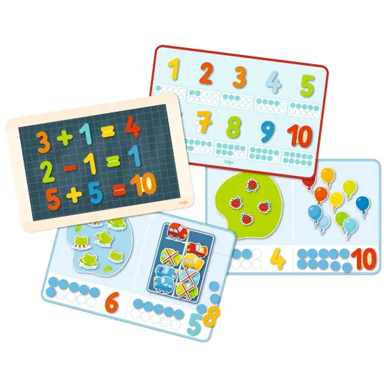 Magnetic Game Box 1 2 3 Numbers & You - 158 Magnetic Pieces in Travel Cardboard Carrying Case Multicolor {4}
