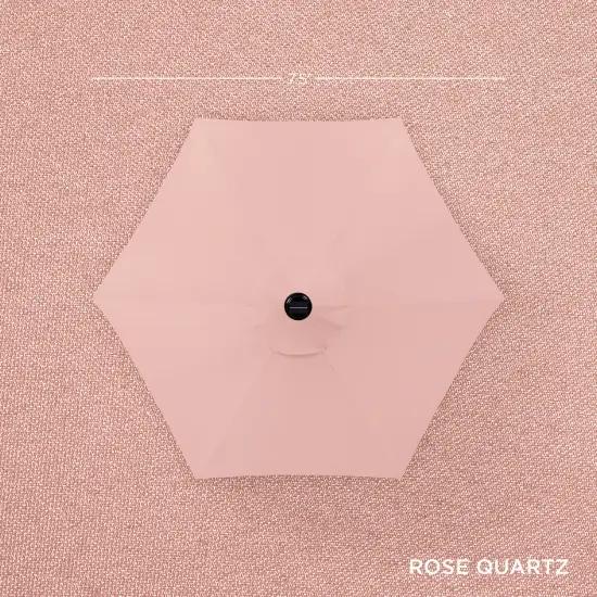 Best Choice Products 7.5ft Outdoor Solar Patio Umbrella for Deck, Pool w/ Tilt, Crank, LED Lights Rose Quartz {4}