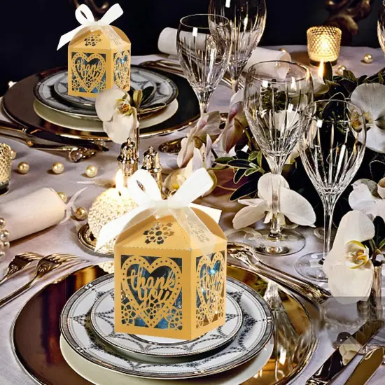 100pcs Thank You Gift Boxes Wedding Party Favor Boxes {2}