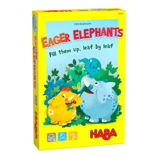 HABA Eager Elephants - Beginner Tile Placement Game for Ages 4+ Multicolor {1}