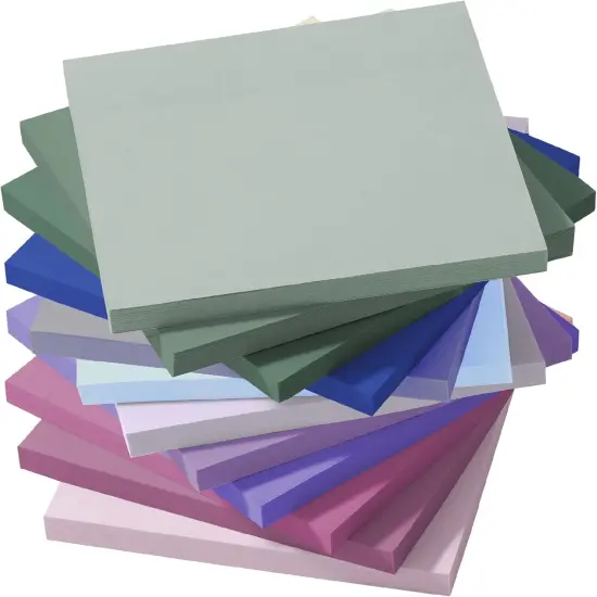 Colorful Sticky Notes, 12 Pads, Mute Colors Sticky Notes Bulk, Sticky Note, Self-Stick Note Pads {5}