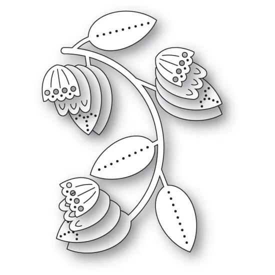 Poppystamps Dies-Nordic Sweeping Branch {1}