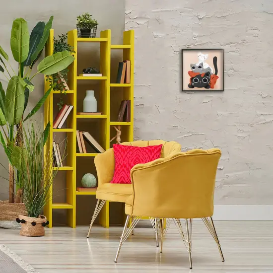 Stupell Industries Stacked Cats Pile Framed Giclee Design by Sarah Hickman {2}