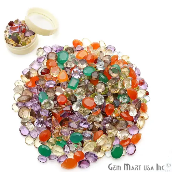 50 Carats Mixed Gems Natural Loose Gemstones | 100% Natural Loose Gemstones bulk| Grade A+ (natural inclusions) |Hand Cut and Polished | 20-30 pieces Gemstone Wholesale Lot by GM GemMartUSA Citrine {3}