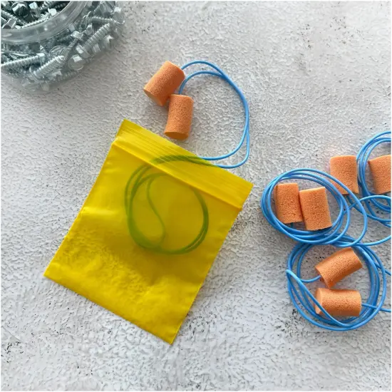 Plymor 3" x 3", Yellow 2 Mil Zipper Reclosable Plastic Bags {4}