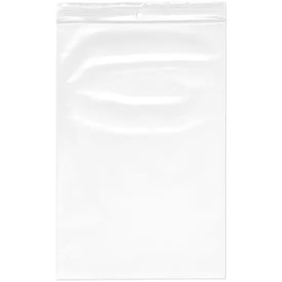 Plymor 6" x 9", 4 Mil with Hang-Hole Heavy Duty Zipper Reclosable Plastic Bags {1}