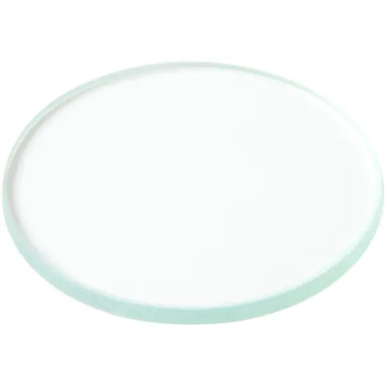 Plymor 2" Round, 3mm Thick Non-Beveled Clear Glass Circle {1}