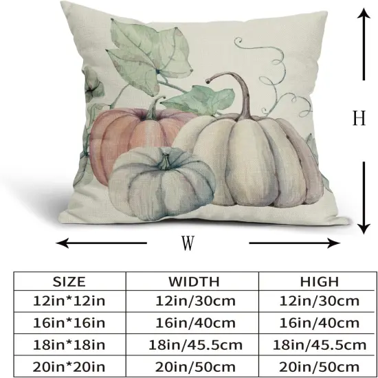 Set of 2 Fall Decor Pillow Covers 18x18 Inch {5}