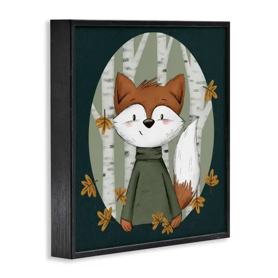 Stupell Industries Autumnal Fox & Birch Trees Framed Giclee Design by Sarah Hickman {3}