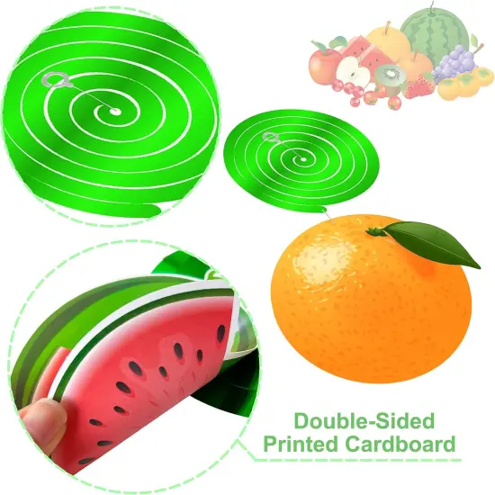 30pcs Tutti Frutti Hanging Swirls Decorations Summer Fruit Party Ceiling Streamer for Fruit Theme Party Supplies Birthday Baby Shower Favor Spiral Ornaments {3}