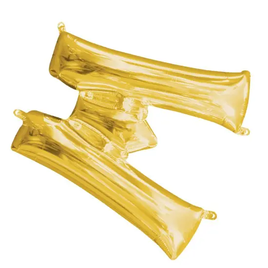 Anagram&reg; 16" Gold Letter W Balloon Air Fill Only Foil Mylar {4}